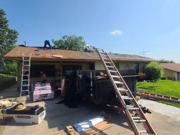 Materials delivered and staged