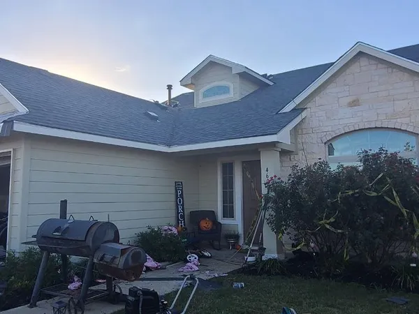 Shingle re-roof on a two-story home