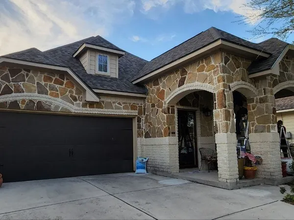Stone home with a new roof